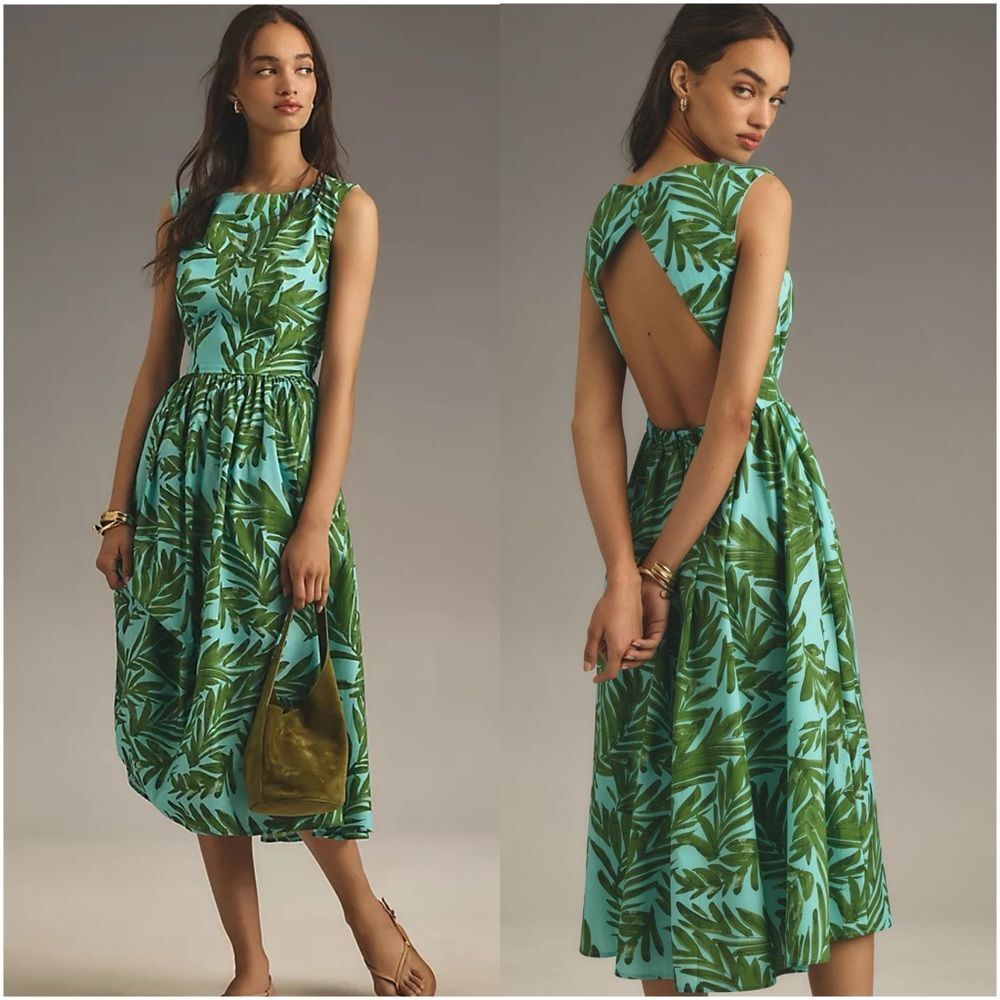Anthropologie NWT Corey Lynn Calter Boat-Neck A-Line Midi Dress XL